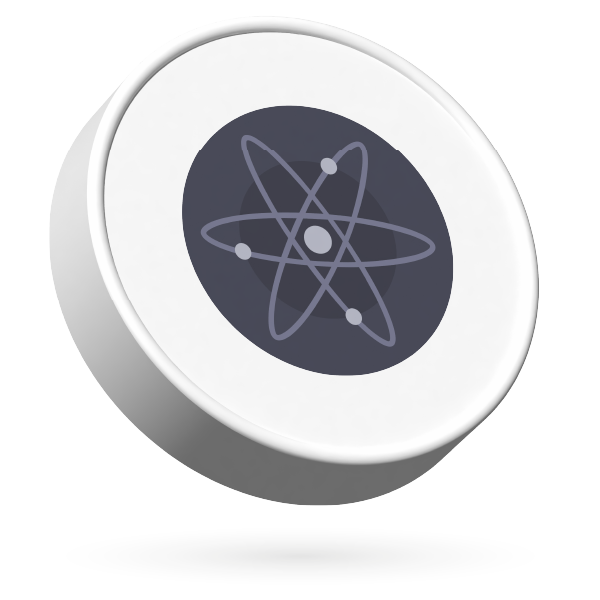 Logotipo do Cosmos (ATOM) com preço atual.