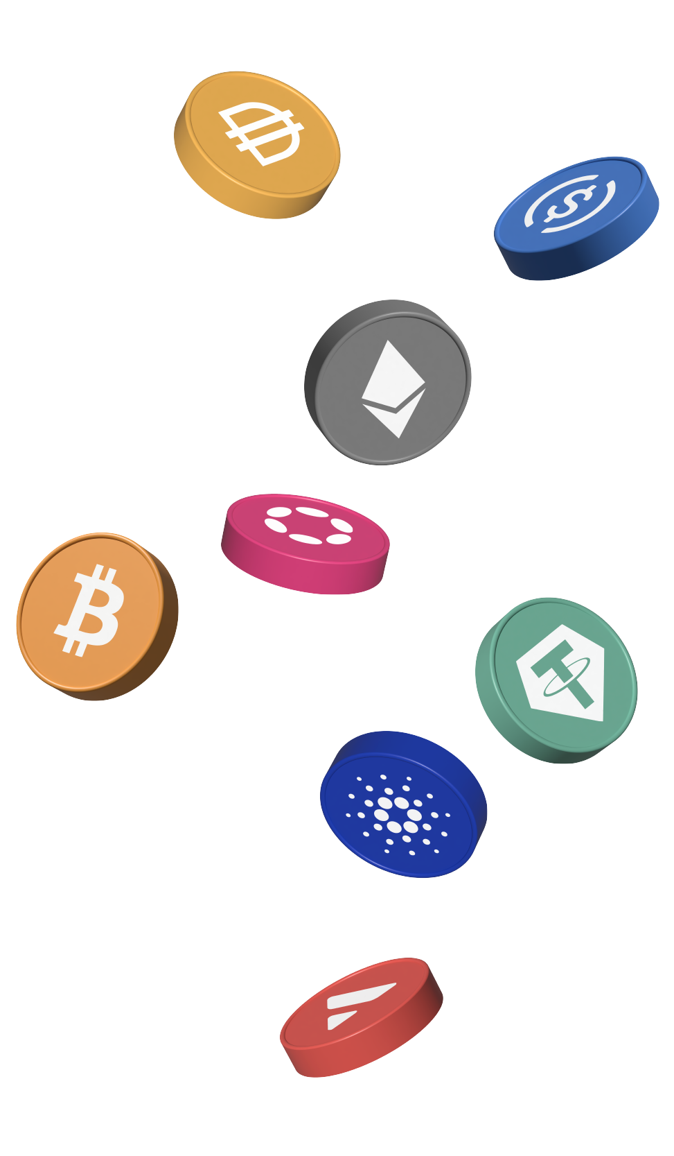 Image of desktop display showing cryptocurrencies for investment.