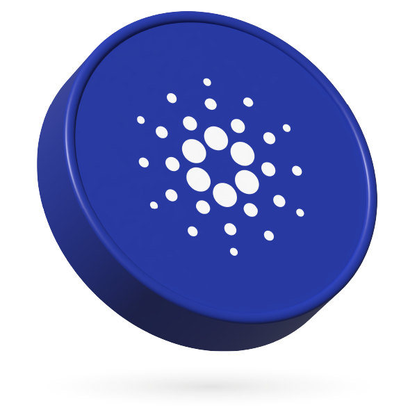 Cardano (ADA) logo with current market value.