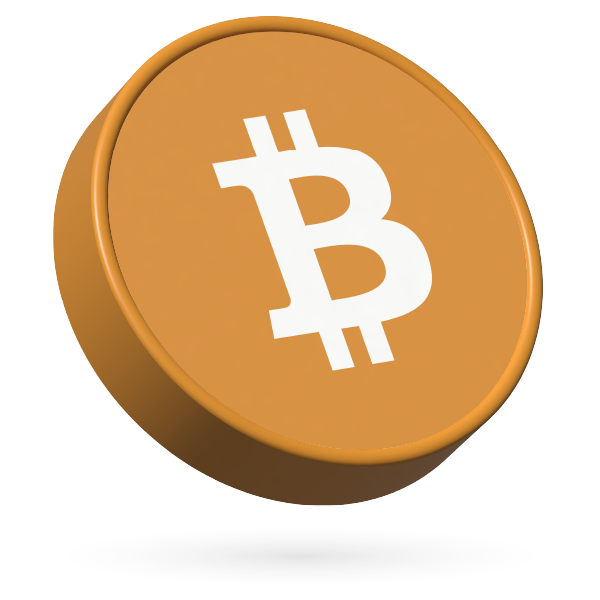 Bitcoin (BTC) logo with current market value.