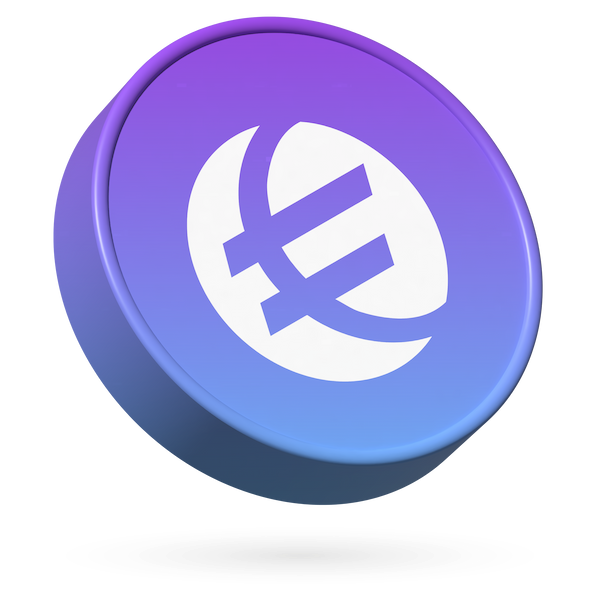 Logotipo do EURS  com preço atual.