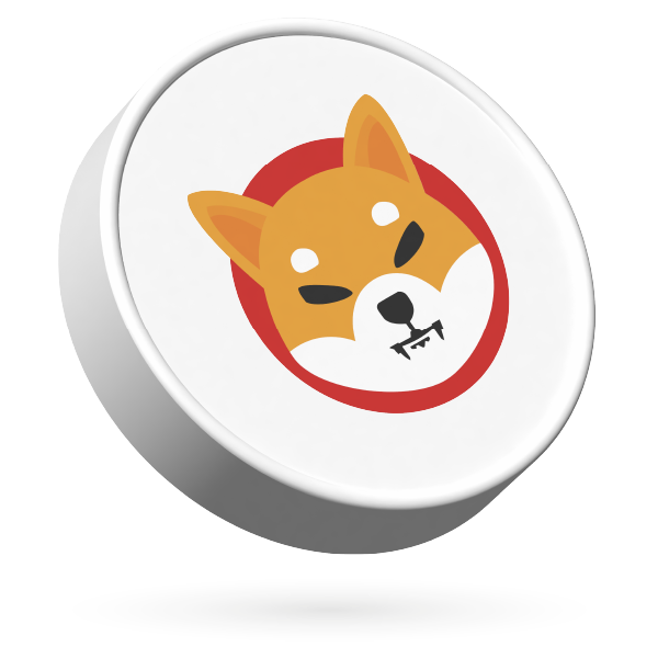 Logotipo do Shiba Inu (SHIB) com preço atual.