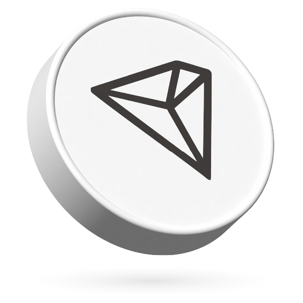 Tron (TRX) logo with current market value.